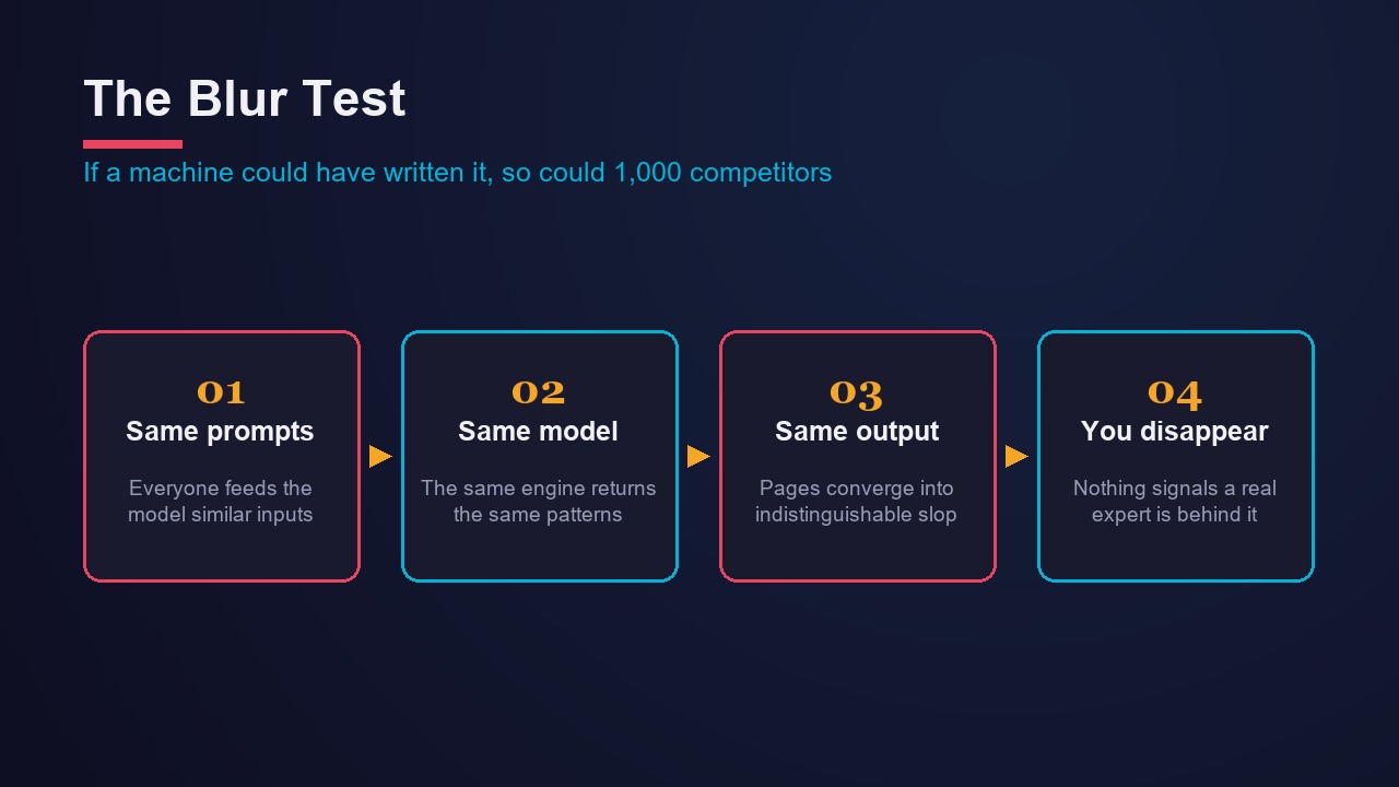 The blur test: same prompts, same model, same output